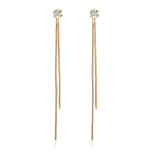 Load image into Gallery viewer, 2019 New Gold Color Long Crystal Tassel Dangle Earrings for Women Wedding Drop Earing Fashion Jewelry Gifts
